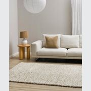 Baya MacKenzie 100% Wool Loop Pile Floor Rug - White Straw gallery detail image
