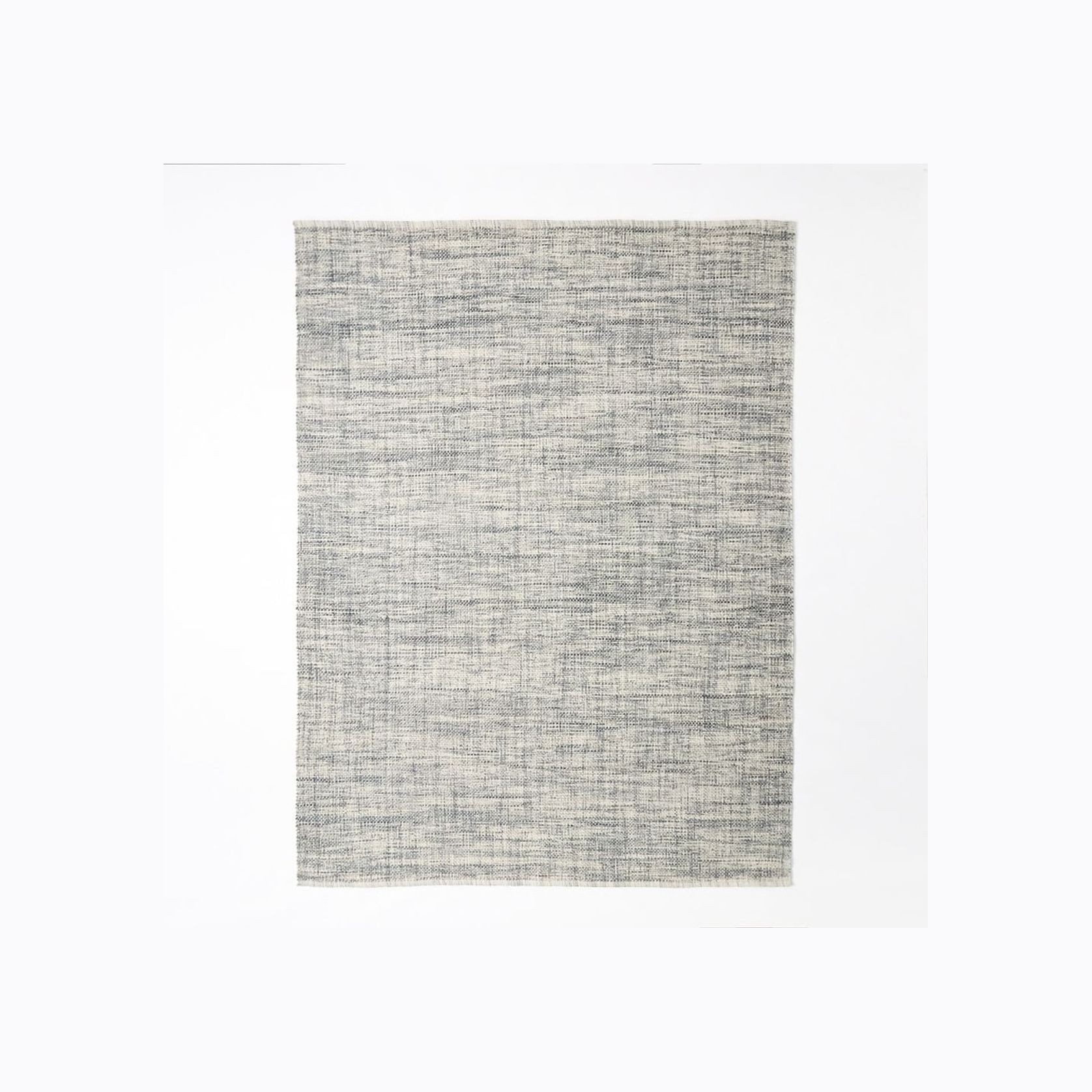 Mid-Century Heathered Basketweave Wool Rug gallery detail image