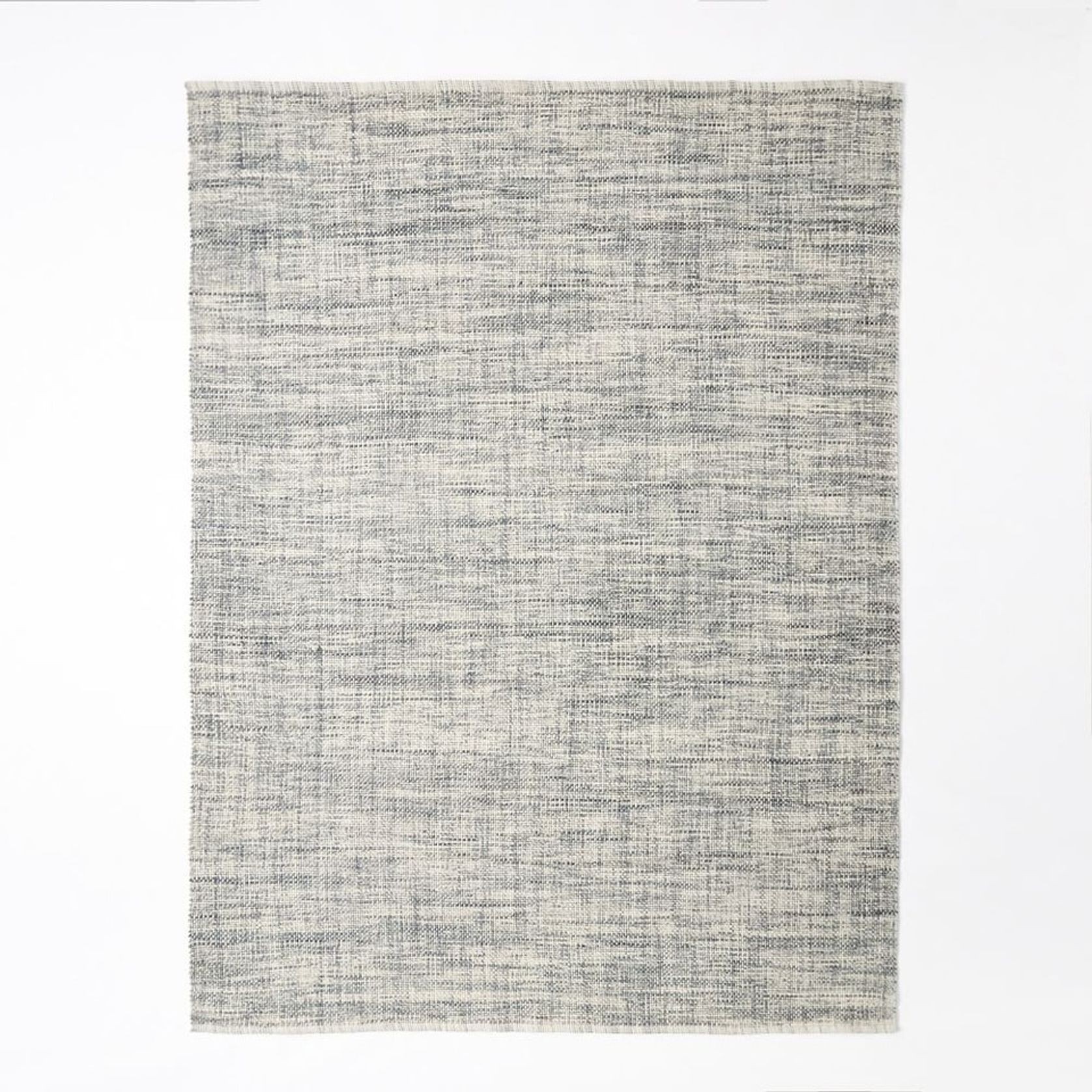 Mid-Century Heathered Basketweave Wool Rug gallery detail image