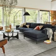 Mid-Century Heathered Basketweave Wool Rug gallery detail image