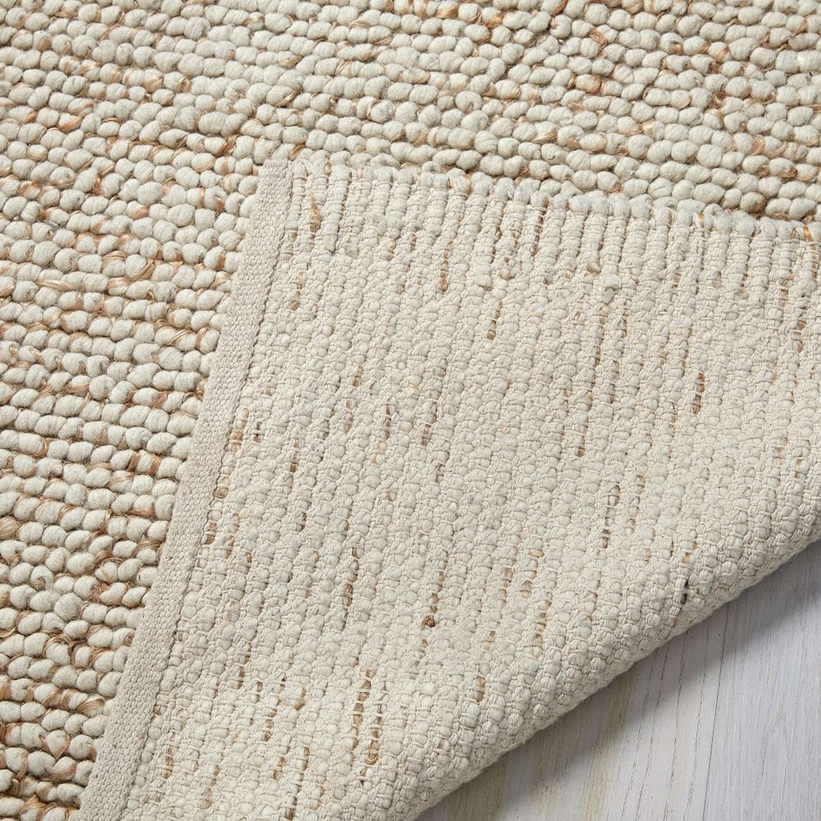 Mini Pebble Wool Jute Rug gallery detail image