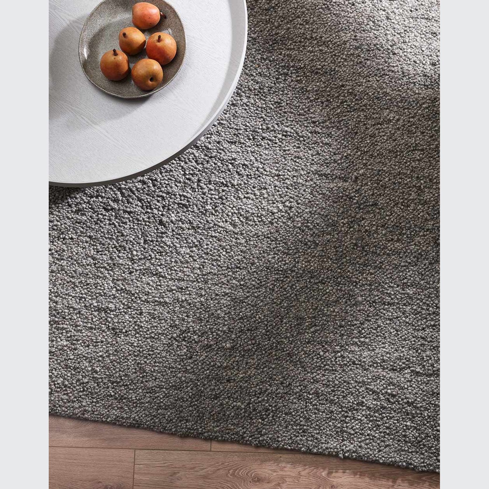 Baya Mt Somers Handwoven 100% Wool Rug - Smoke Grey gallery detail image