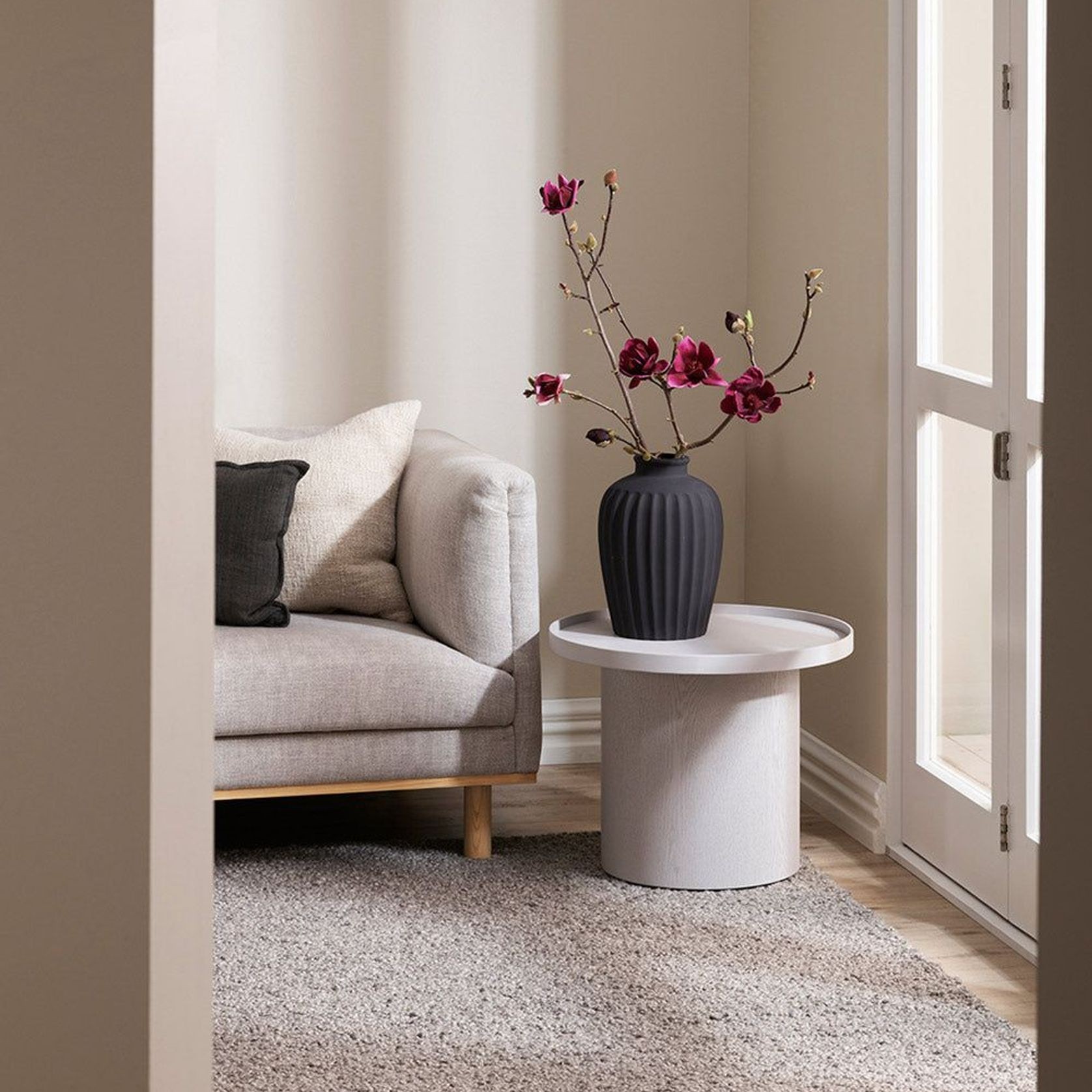 Baya Mt Somers Handwoven 100% Wool Rug - Smoke Grey gallery detail image