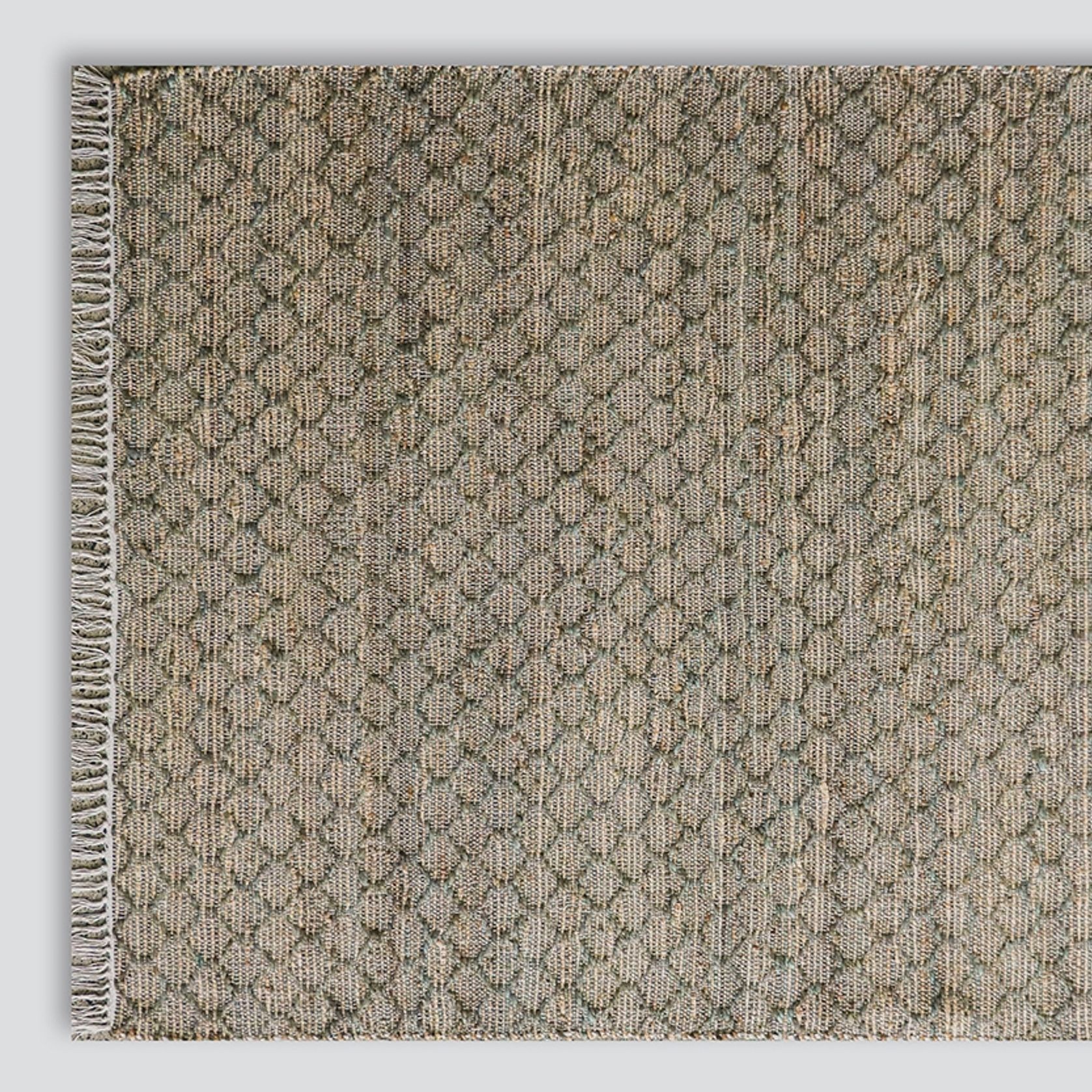 Myra Jute Pattern Rug | Green gallery detail image