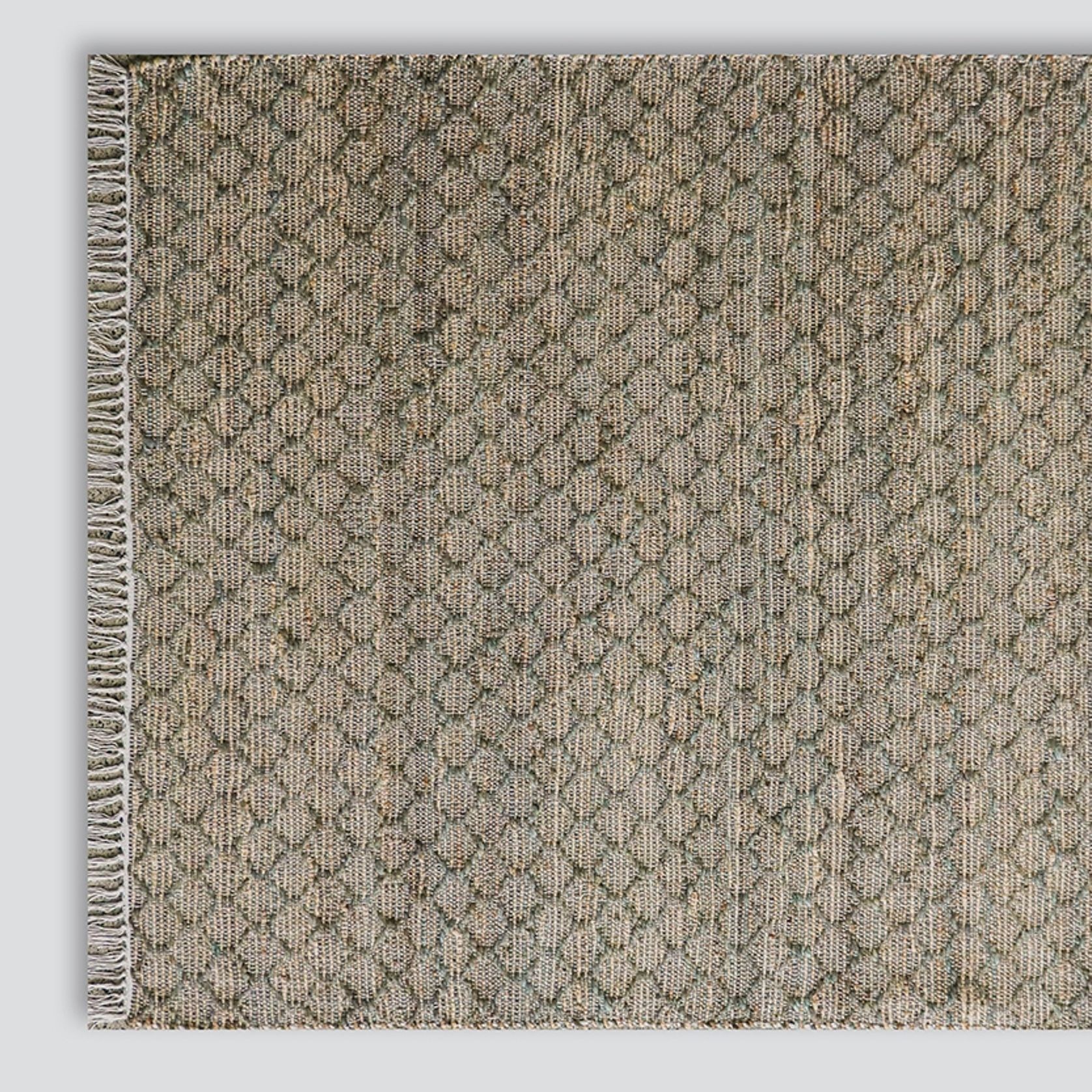 Myra Jute Pattern Rug | Moss Grey gallery detail image
