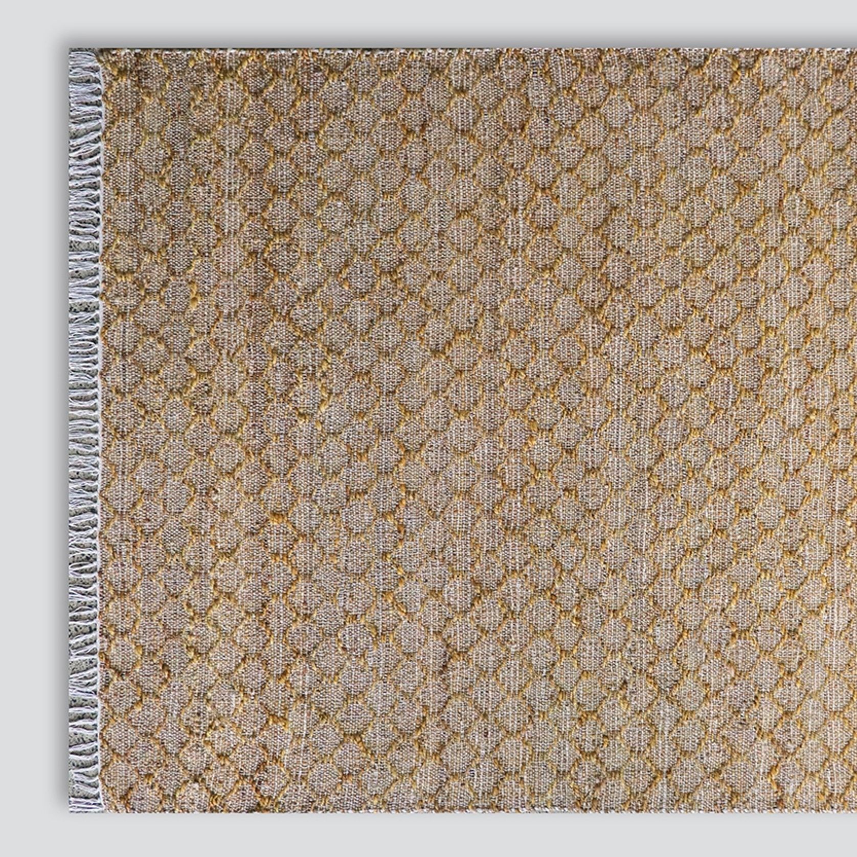 Myra Jute Pattern Rug | Mustard gallery detail image