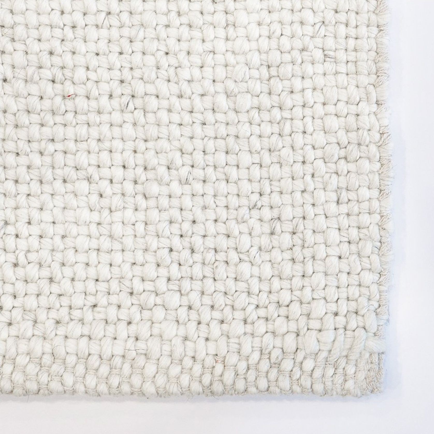 Baya Nebraska Handwoven Textured Rug - Natural White gallery detail image