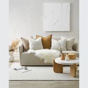 Baya Nebraska Handwoven Textured Rug - Natural White gallery detail image