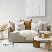 Baya Nebraska Handwoven Textured Rug - Natural White gallery detail image