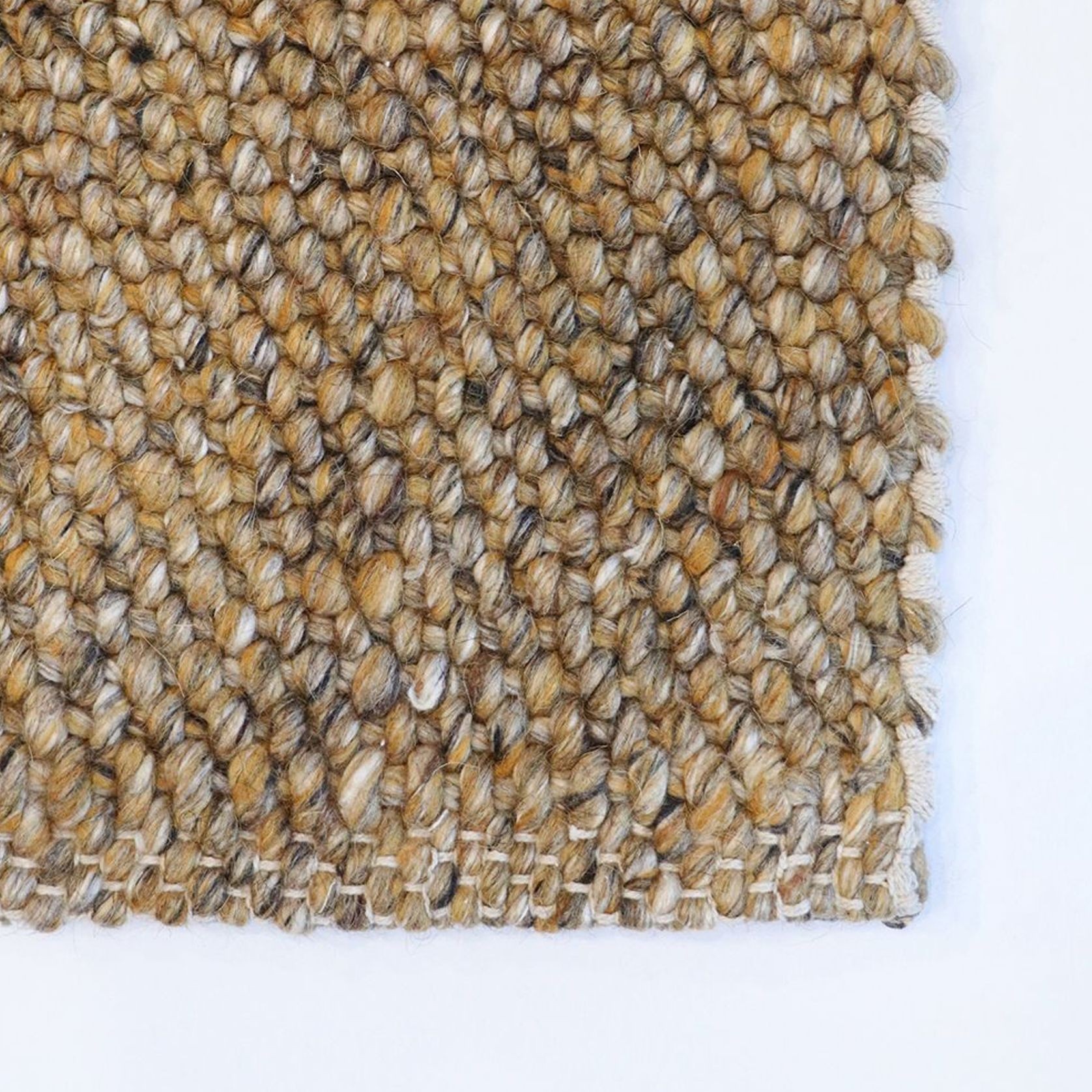 Baya Nebraska Handwoven Textured Rug Ochre ArchiPro NZ