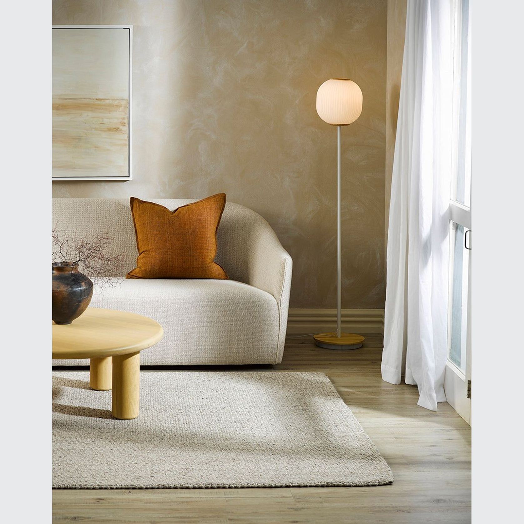 Baya Nebraska Handwoven Textured Rug - Pebble gallery detail image