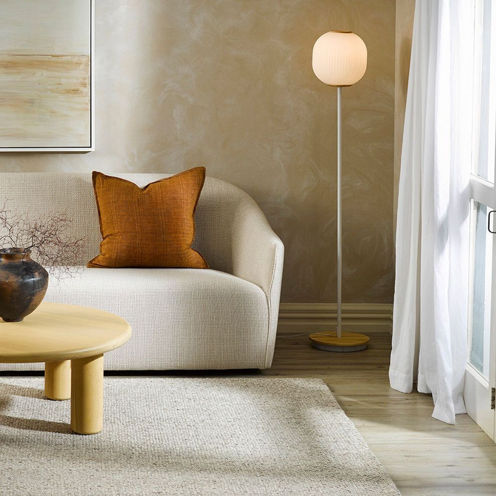 Baya Nebraska Handwoven Textured Rug - Pebble gallery detail image
