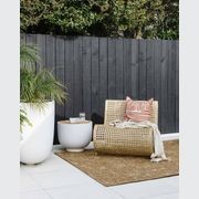 Baya Rattan Outdoor Rug - Barley gallery detail image