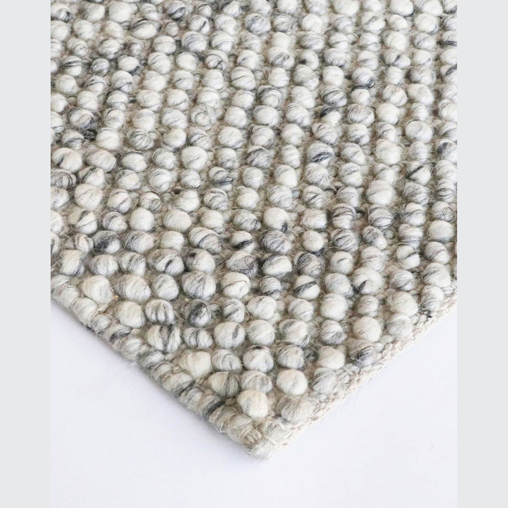 Baya Roxburgh Handwoven Loop Pile Rug - Flint Grey gallery detail image