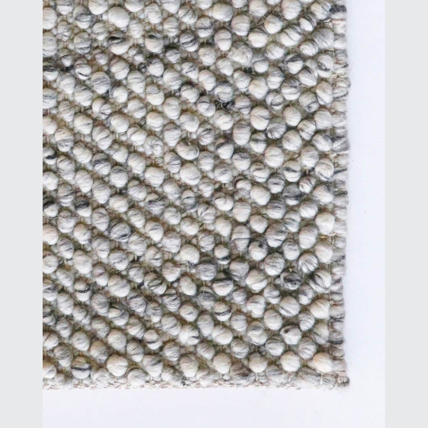 Baya Roxburgh Handwoven Loop Pile Rug - Flint Grey gallery detail image