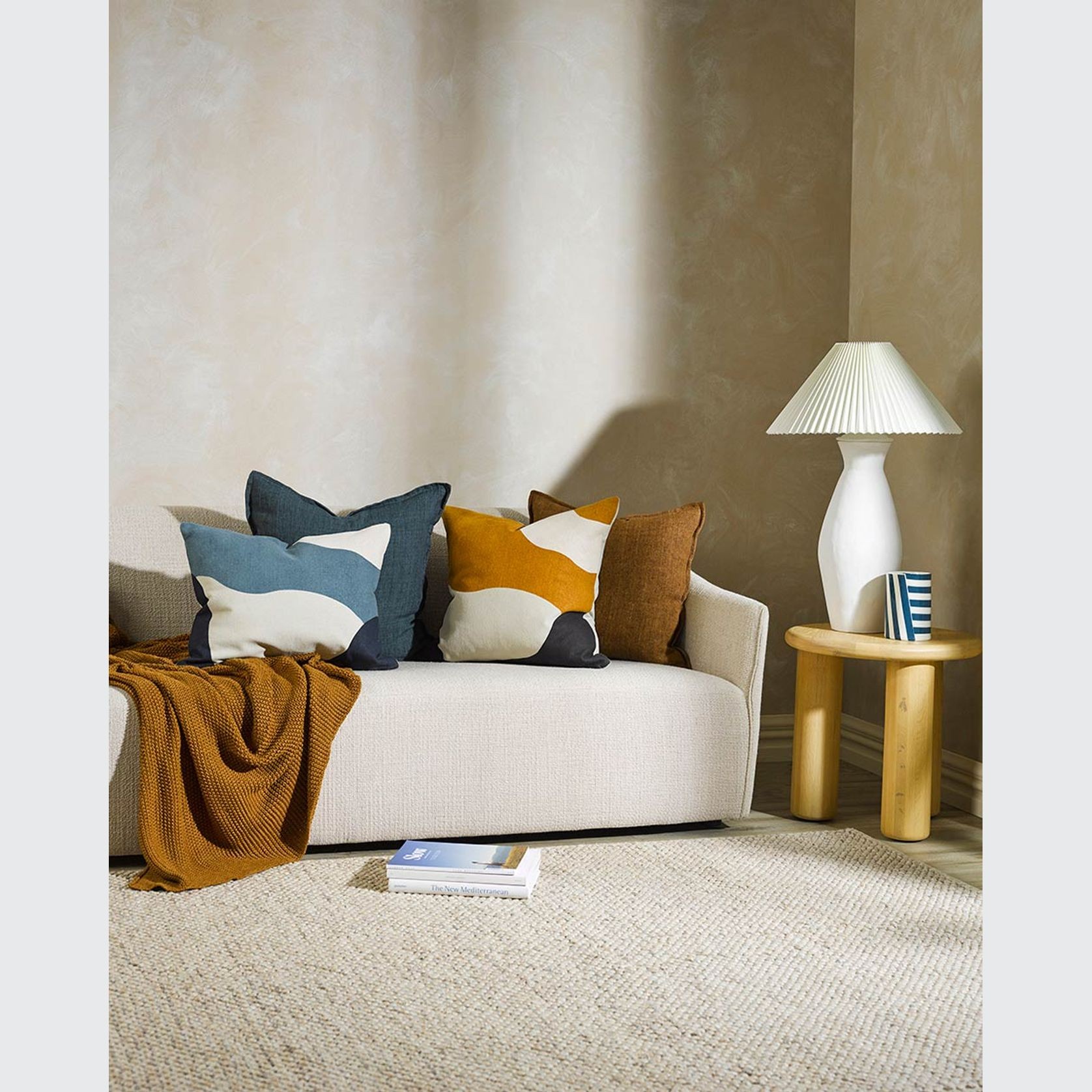 Baya Roxburgh Handwoven Loop Pile Rug - Parchment gallery detail image