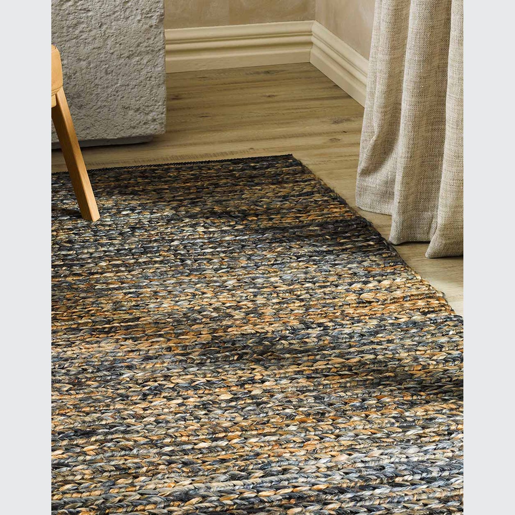 Baya Sanako Jute Floor Rug - Denim gallery detail image