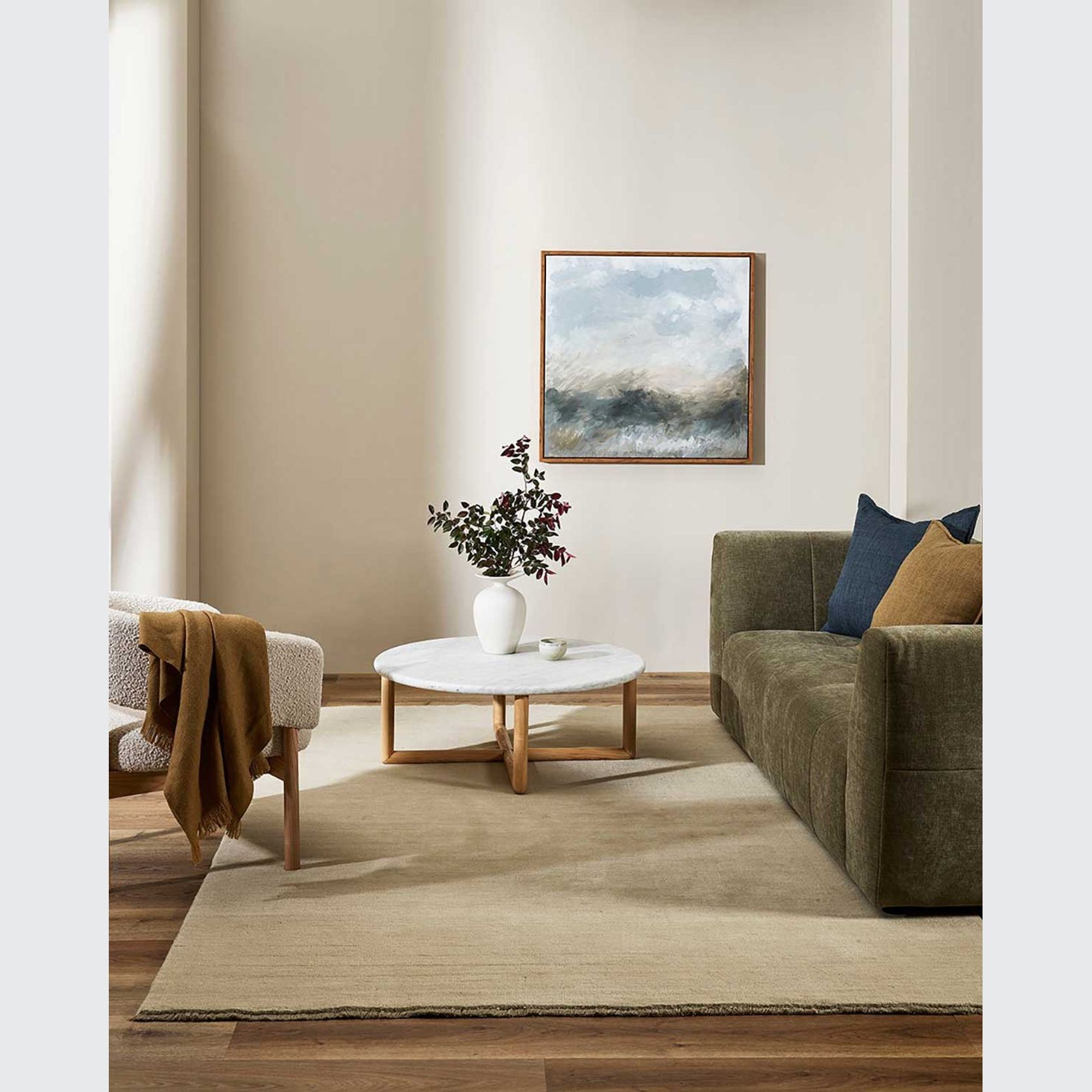 Baya Sandringham 100% Wool Rug - Fog gallery detail image
