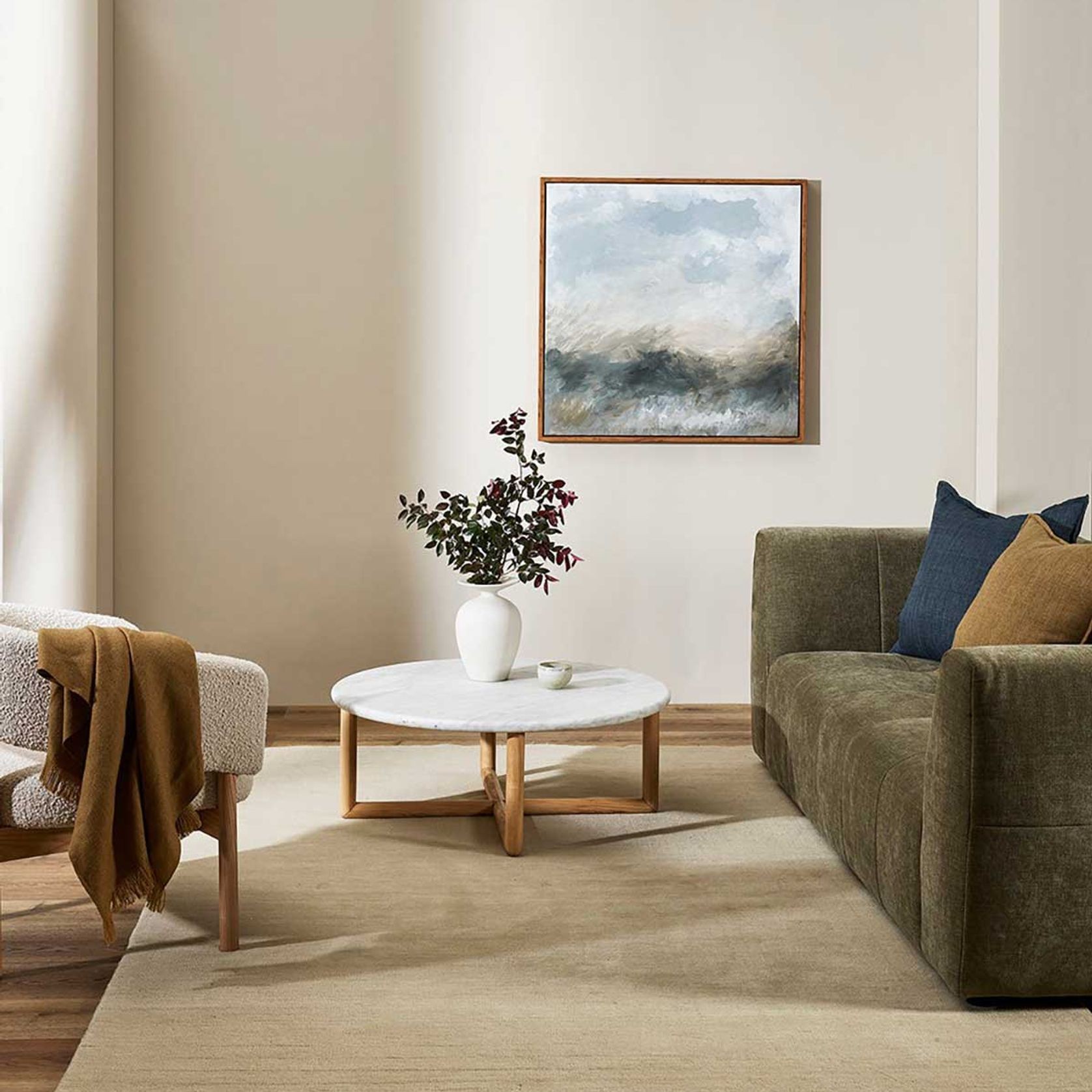 Baya Sandringham 100% NZ Wool Rug - Fog gallery detail image