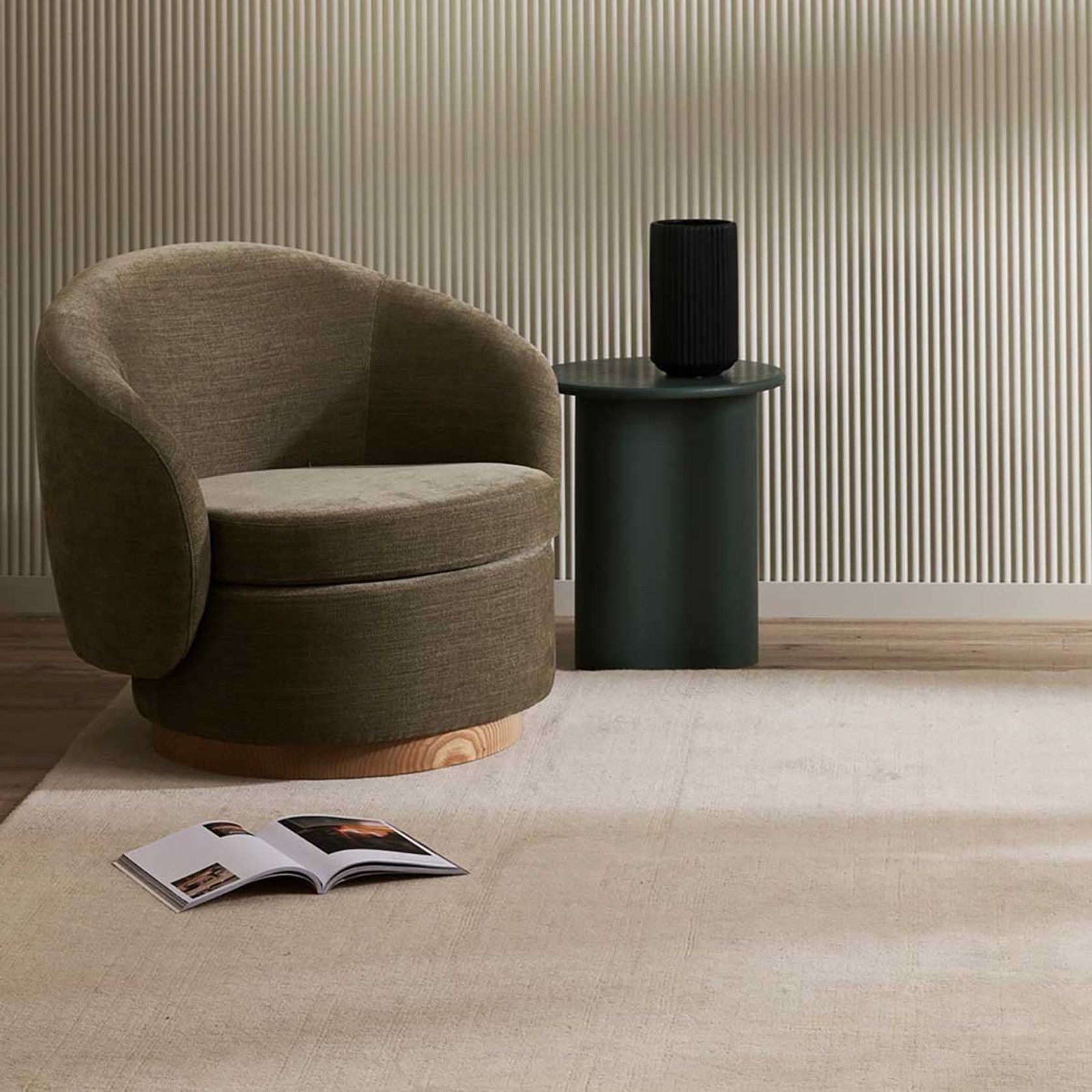 Baya Sandringham 100% NZ Wool Rug - Fog gallery detail image