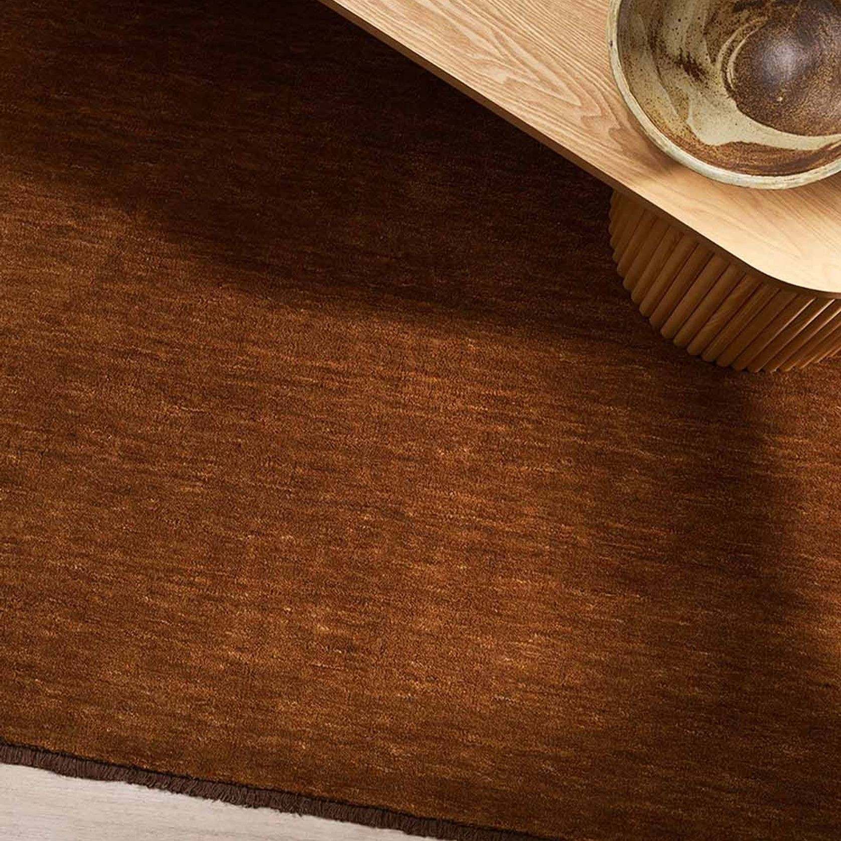 Baya Sandringham 100% NZ Wool Rug - Pecan gallery detail image