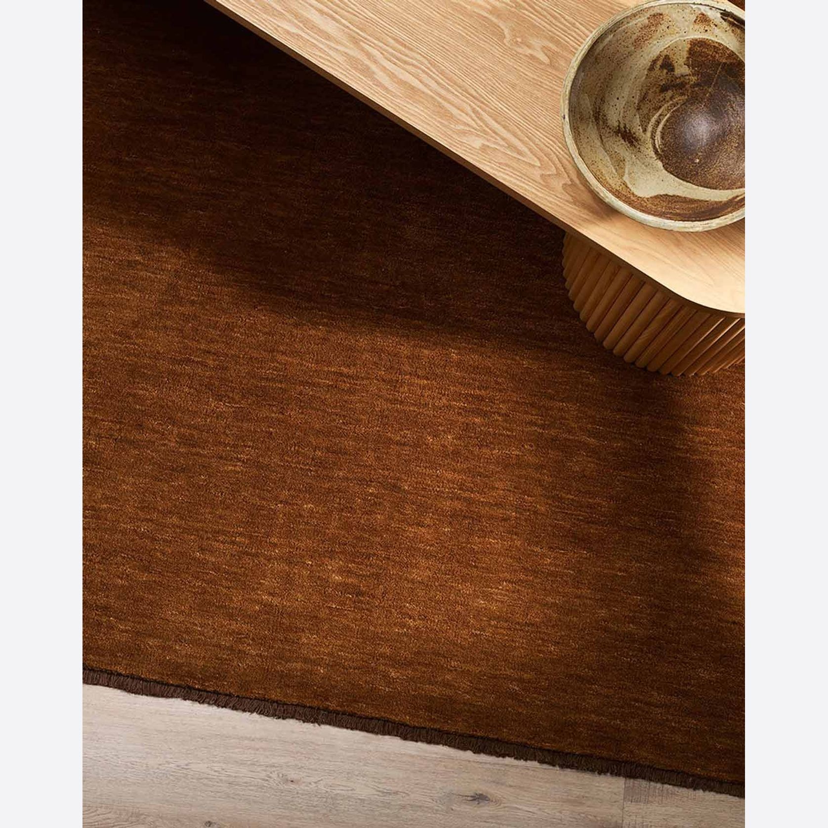 Baya Sandringham 100% NZ Wool Rug - Pecan gallery detail image