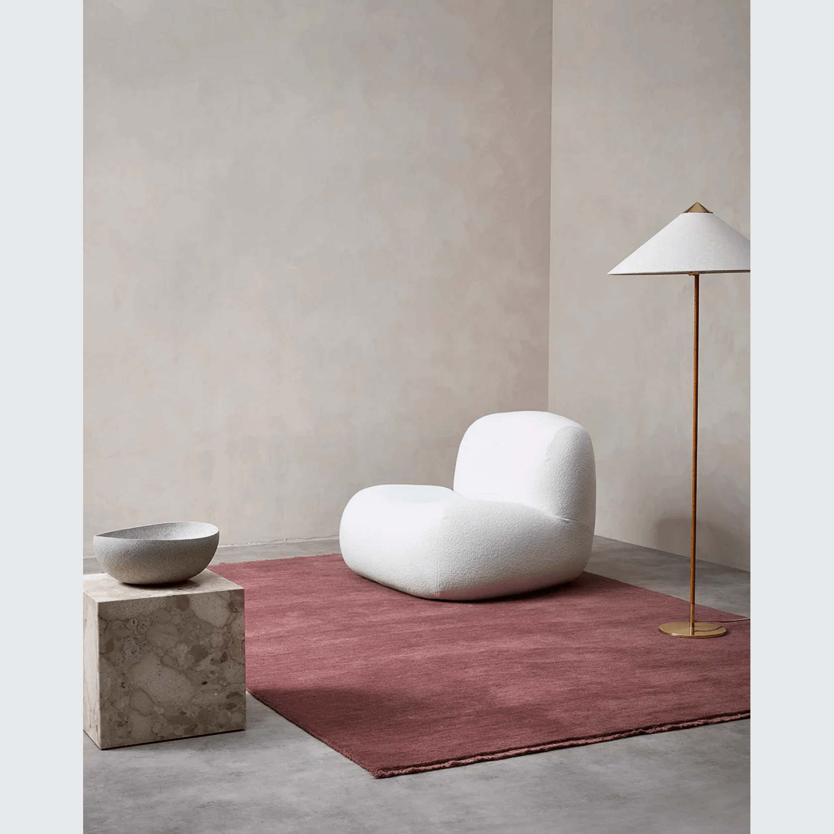 Baya Sandringham 100% NZ Wool Rug - Merlot gallery detail image