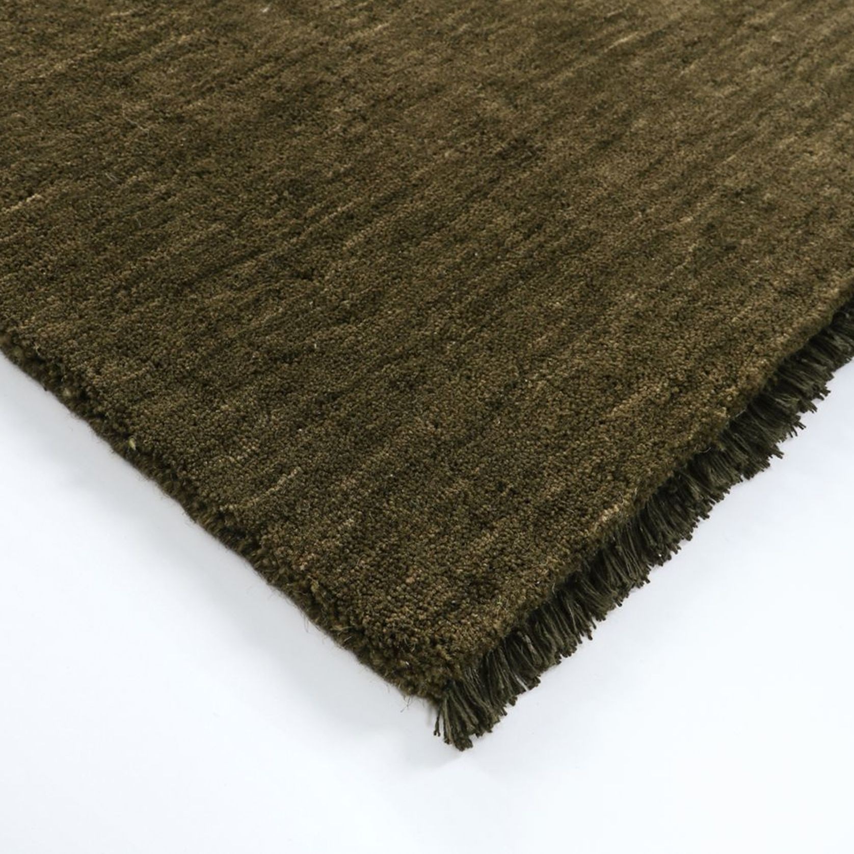 Baya Sandringham Handwoven 100% Wool Rug - Moss gallery detail image
