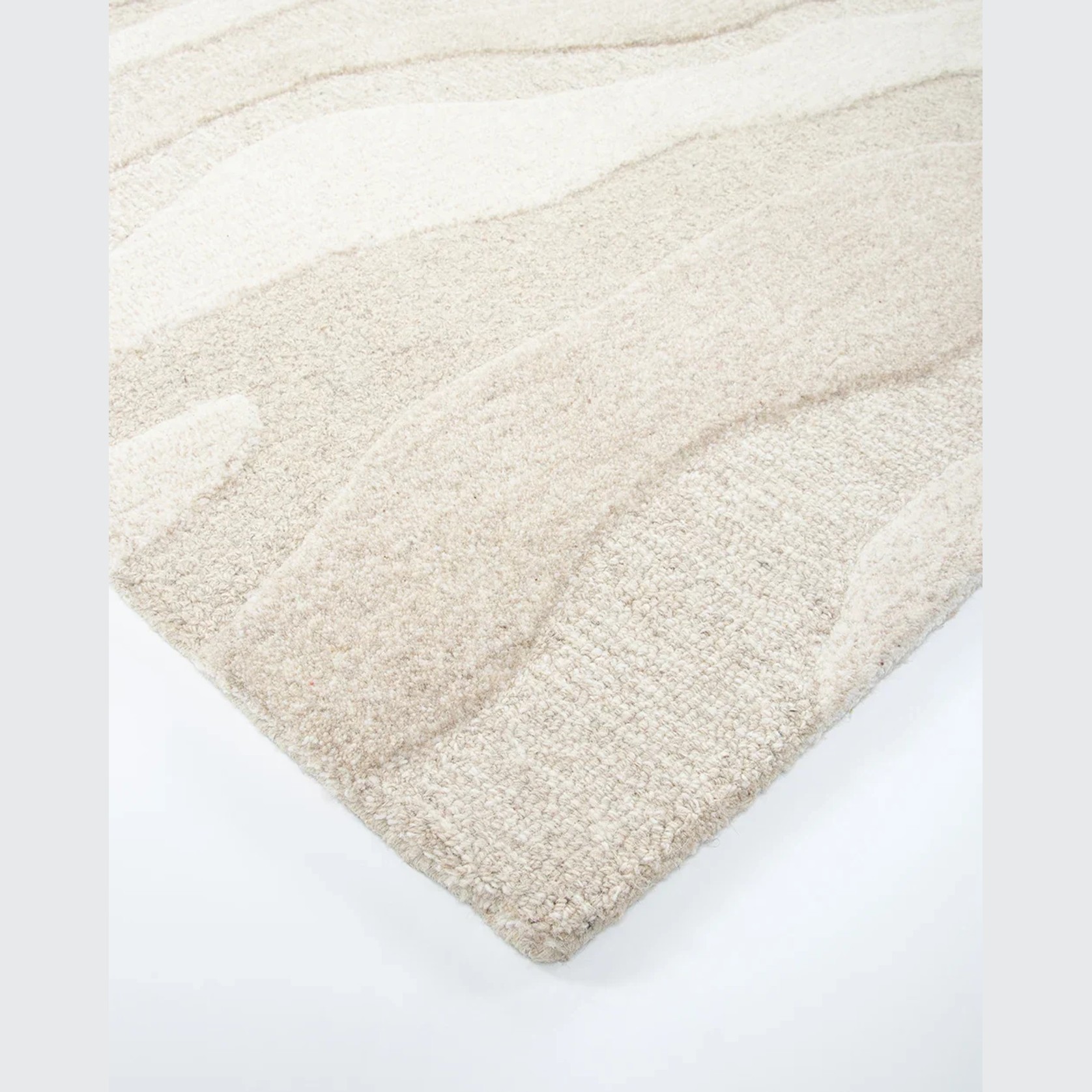 Baya Shoreline 100% Wool Rug - Sand gallery detail image