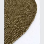 Baya Tairua Handbraided Circular Rug - Moss Green gallery detail image