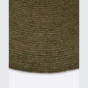 Baya Tairua Handbraided Circular Rug - Moss Green gallery detail image