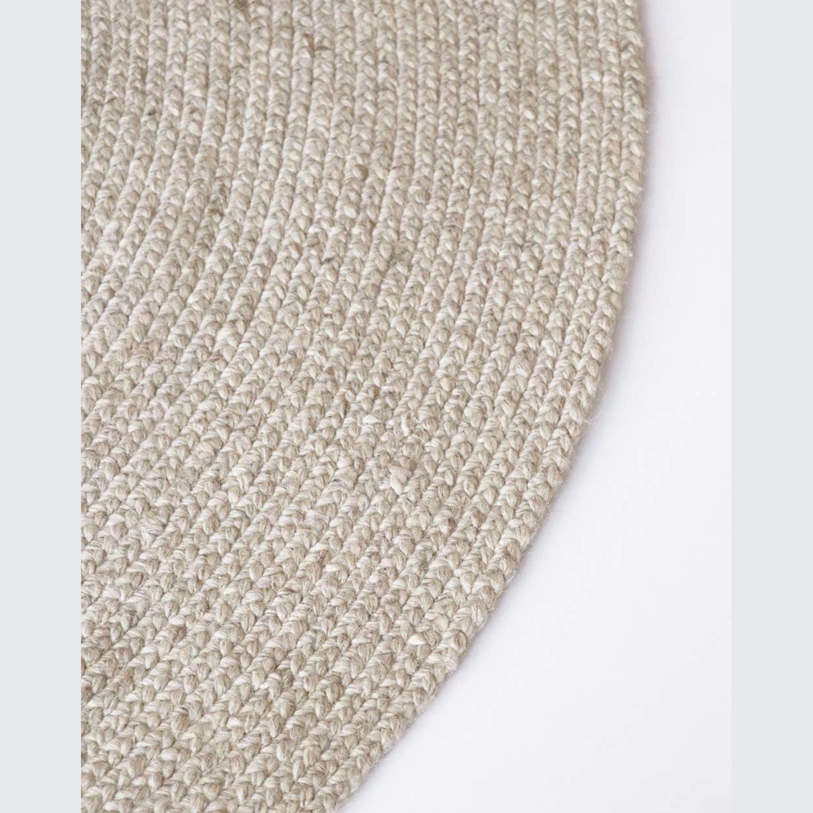Baya Tairua Handbraided Circular Rug - Natural/Straw gallery detail image