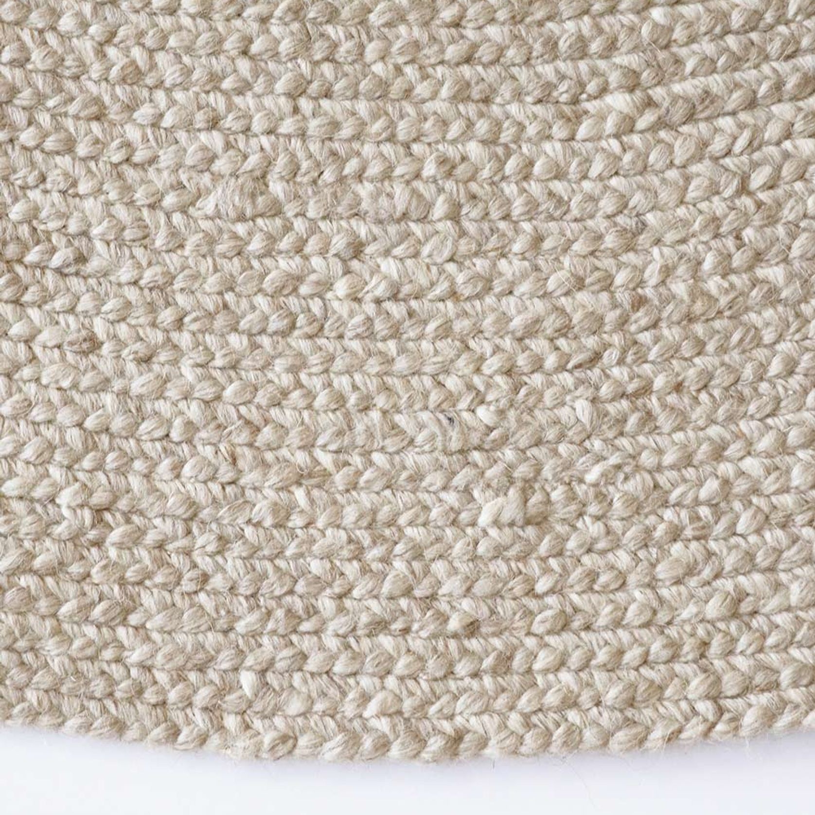 Baya Tairua Handbraided Circular Rug - Natural/Straw gallery detail image