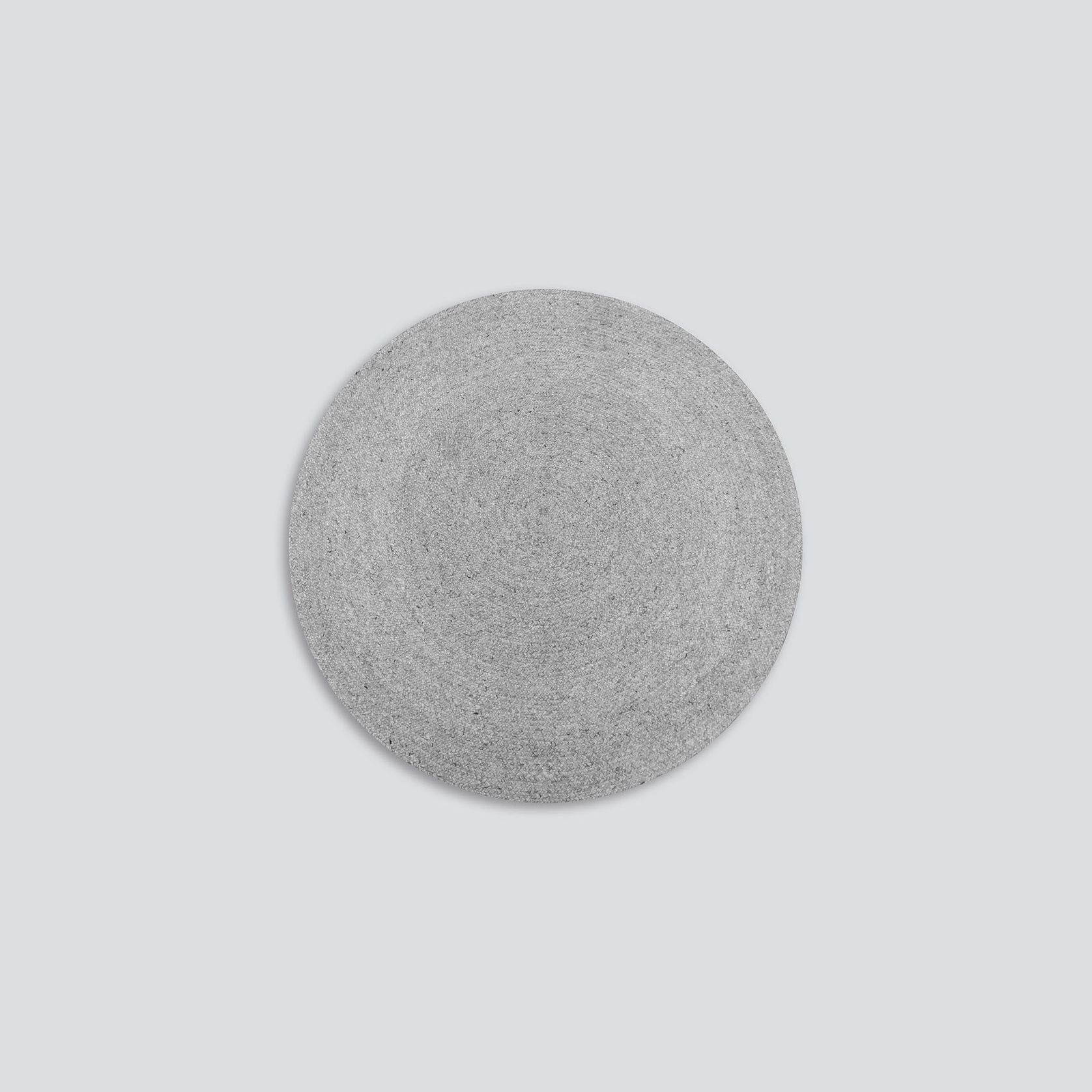 Baya Tairua Handbraided Circular Rug - Silver Birch gallery detail image