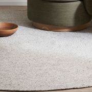 Baya Tairua Handbraided Circular Rug - Silver Birch gallery detail image