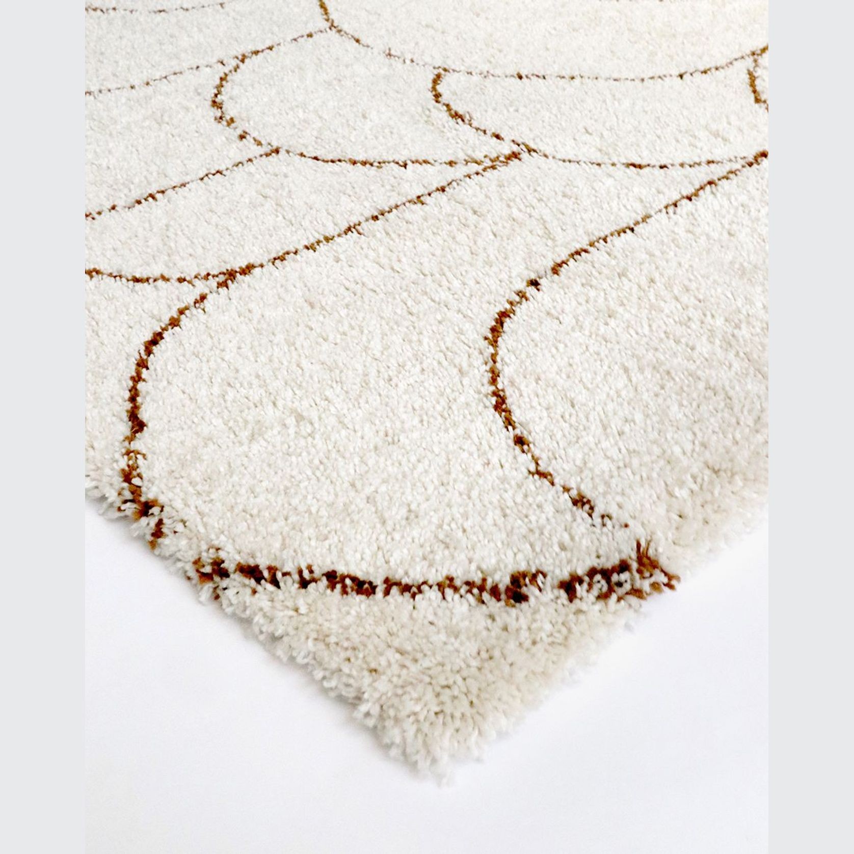 Turret Pattern Area Rug | Beige gallery detail image