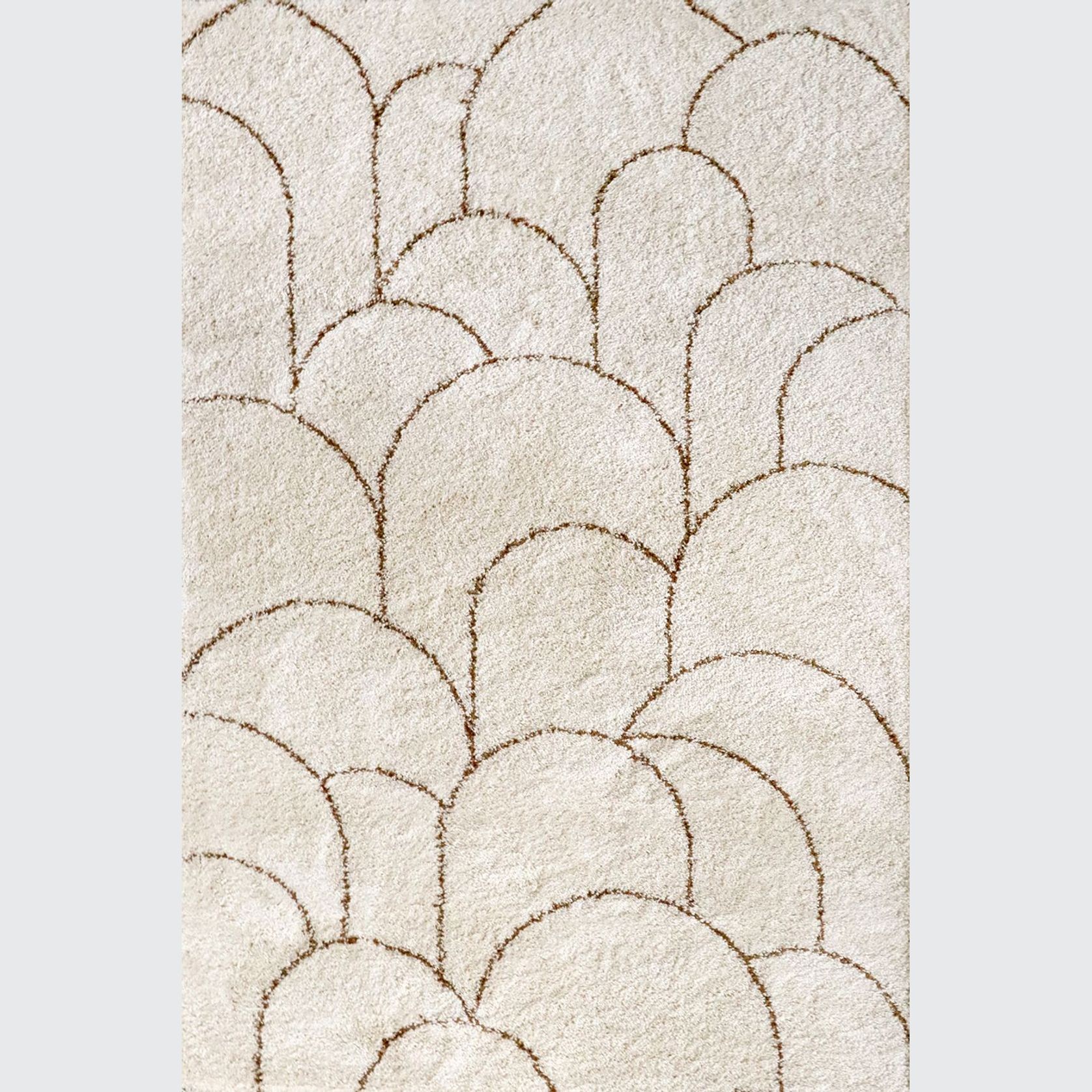 Turret Pattern Area Rug | Beige gallery detail image