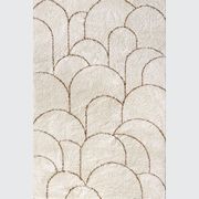 Turret Pattern Area Rug | Beige gallery detail image