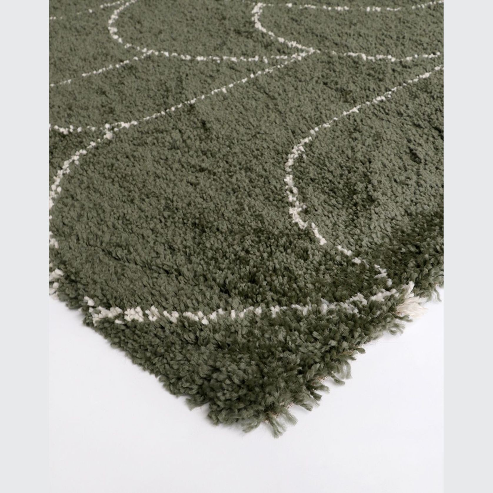 Turret Pattern Area Rug | Green gallery detail image