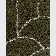 Turret Pattern Area Rug | Green gallery detail image