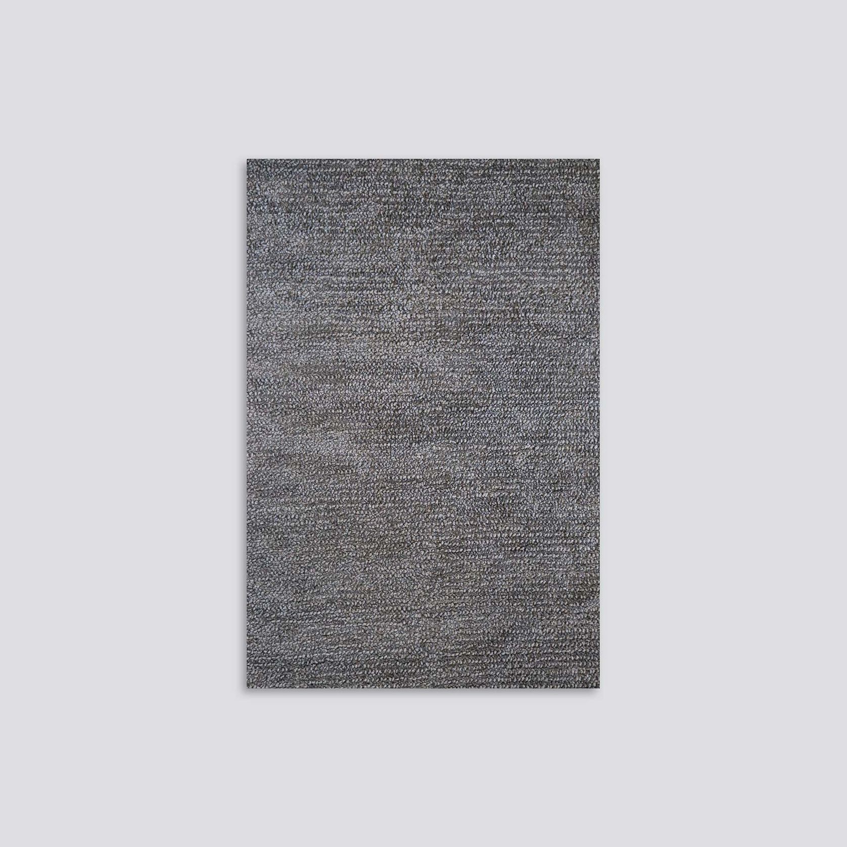 Baya Wanaka Handwoven Loop and Cut Pile Rug - Dark Grey gallery detail image
