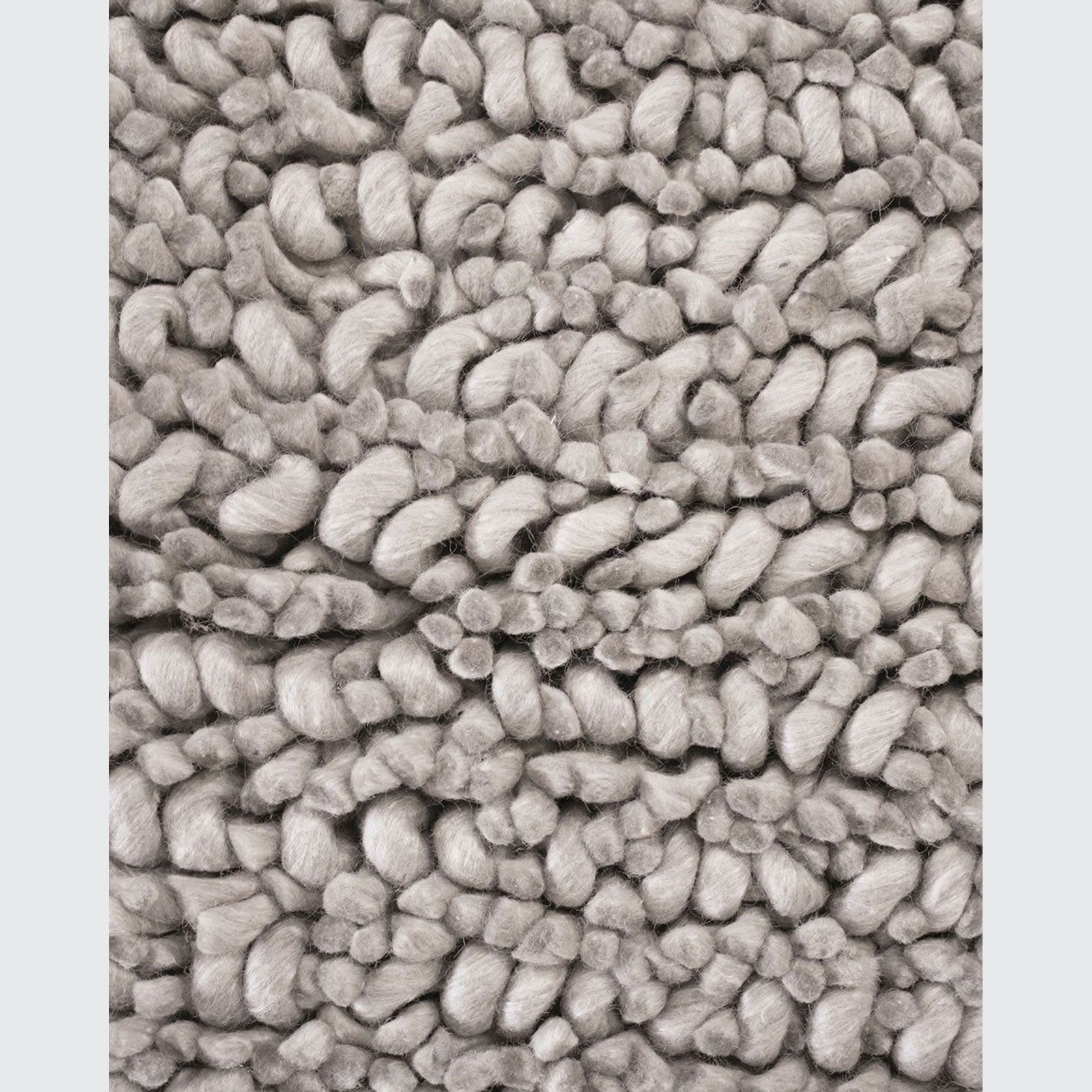 Baya Wanaka Handwoven Loop and Cut Pile Rug - Light Grey gallery detail image