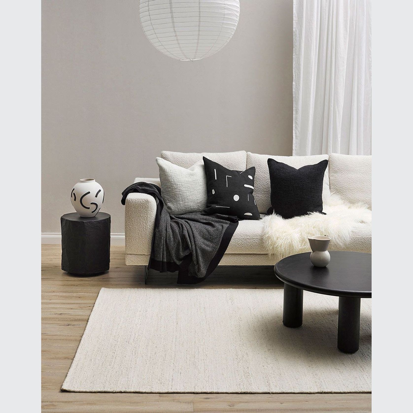 Baya Wichita 100% Wool Rug - Ecru gallery detail image