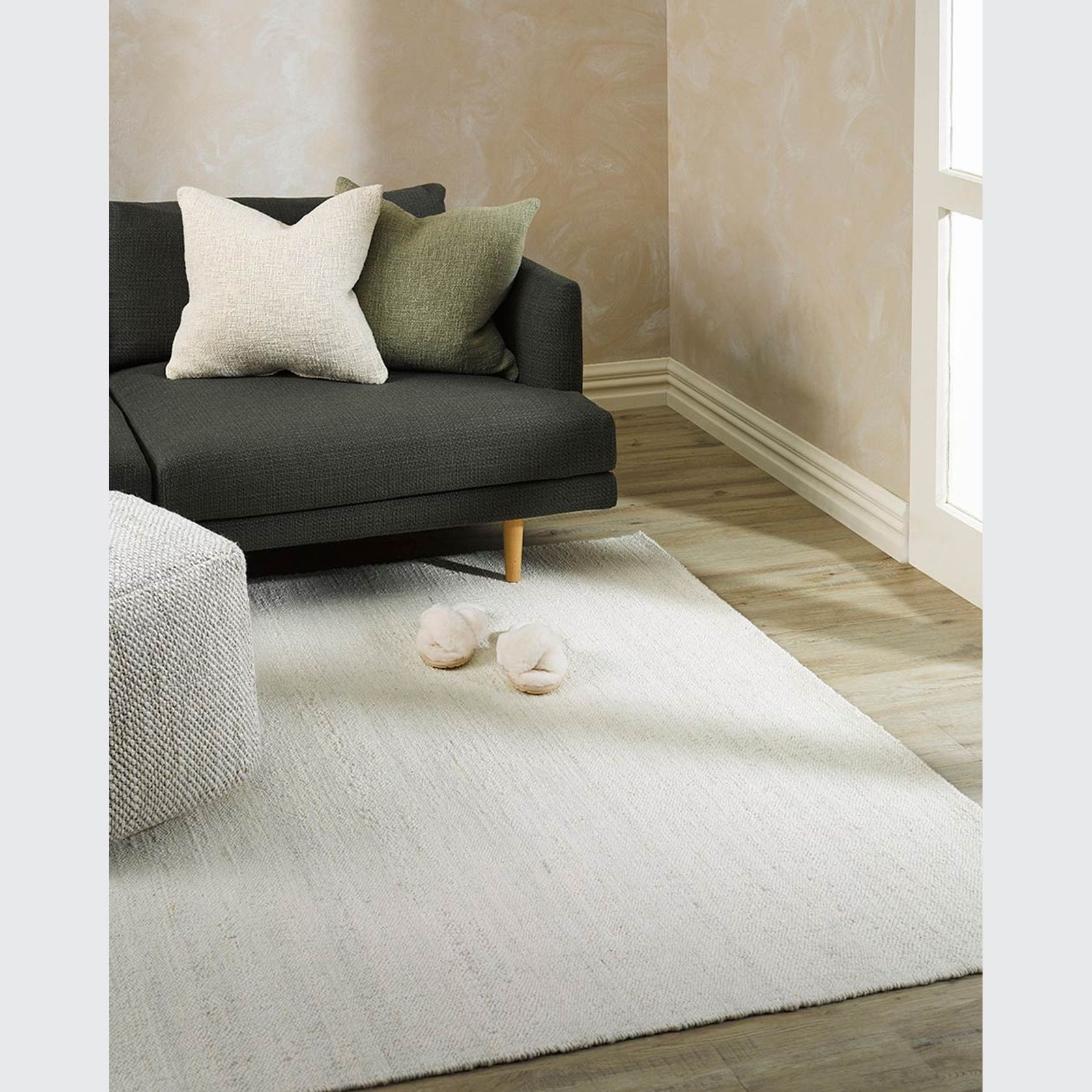 Baya Wichita 100% Wool Rug - Ecru gallery detail image