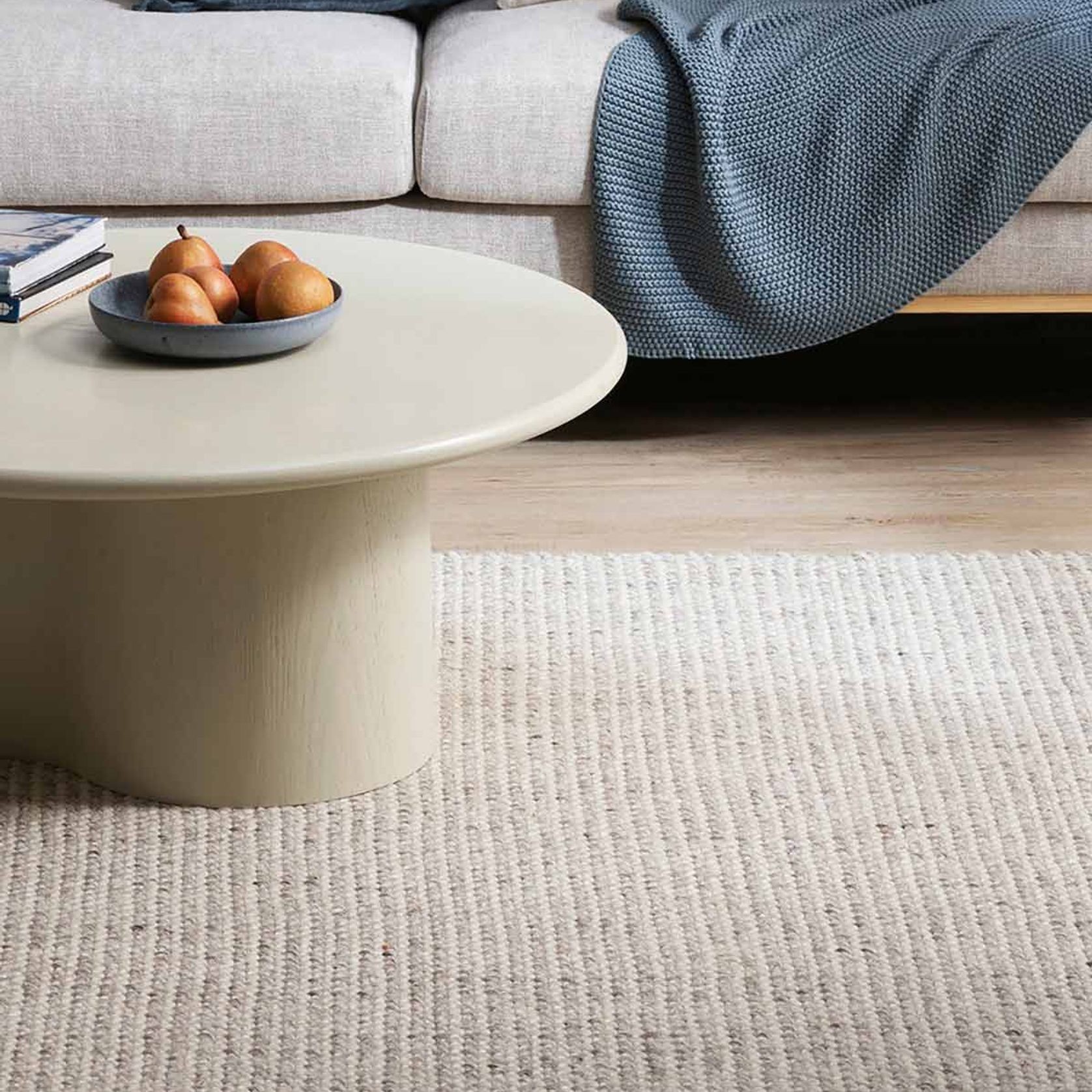 Baya Kansas Handwoven Textured Rug - Oyster/Natural gallery detail image