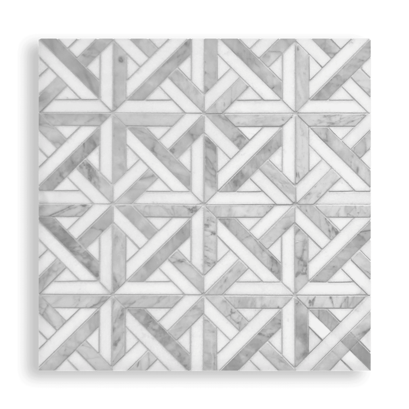 Escher Parquetry Mosaic Carrara And Thassos Honed gallery detail image