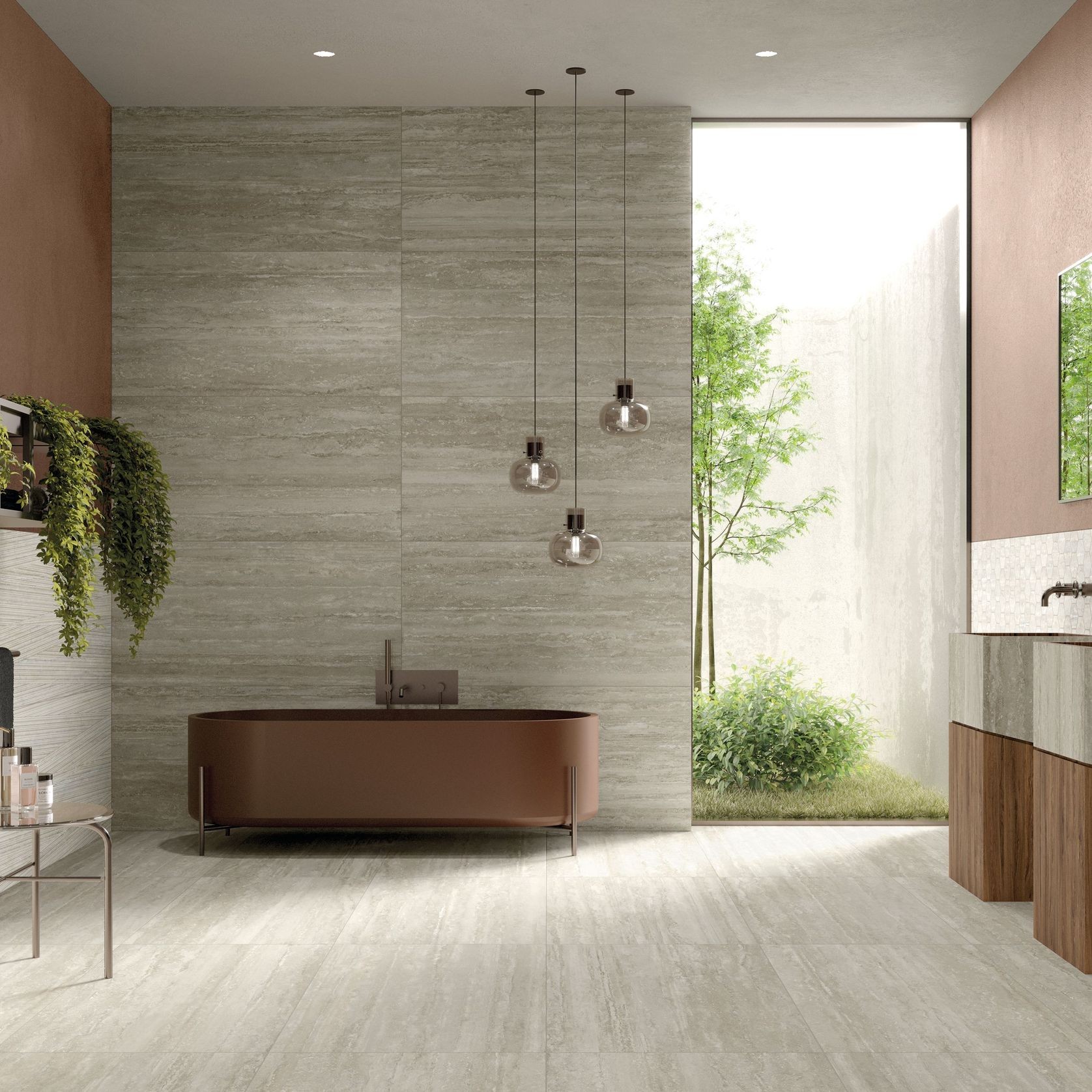 Travertino Vein Cut by MGM | European Porcelain gallery detail image