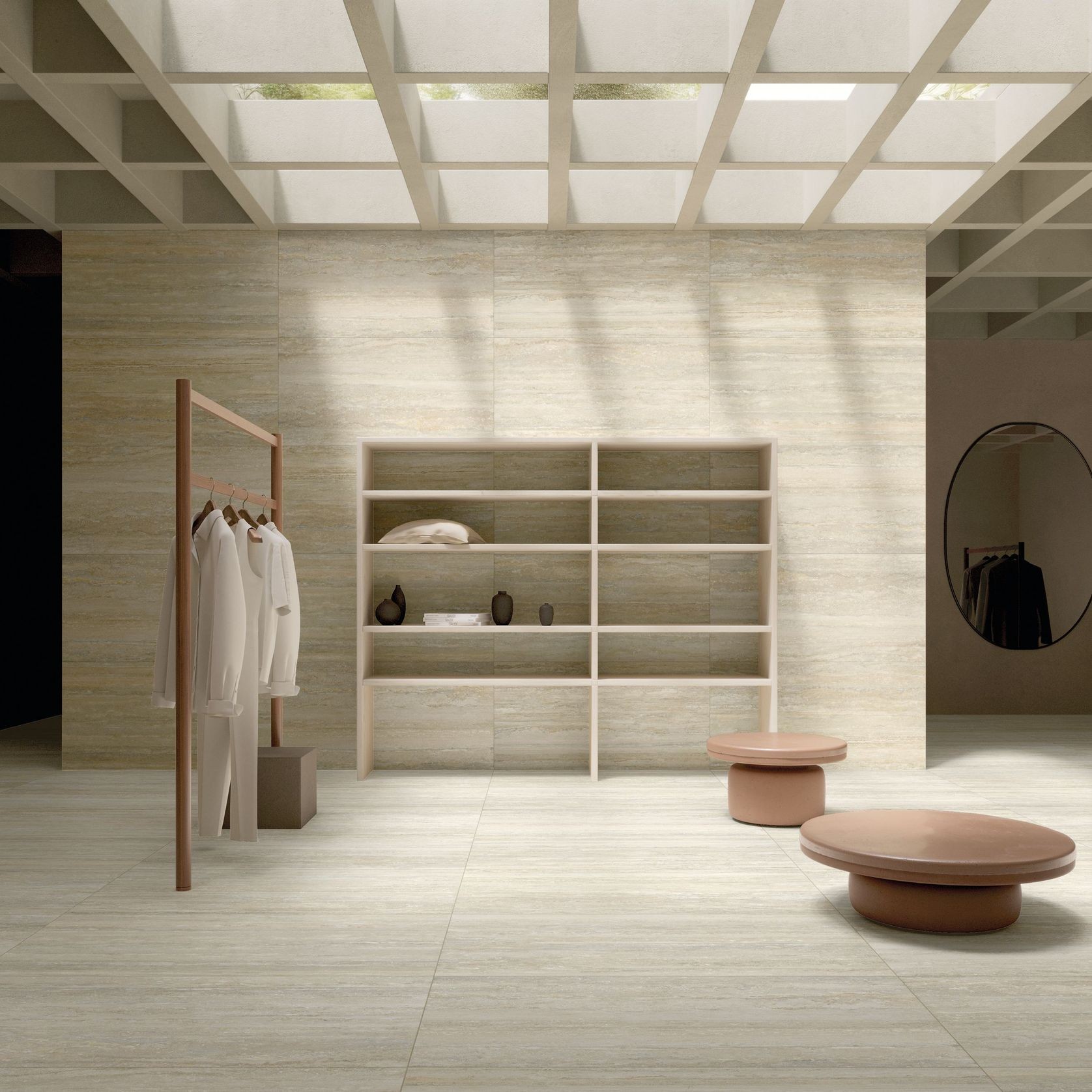 Travertino Vein Cut by MGM | European Porcelain gallery detail image