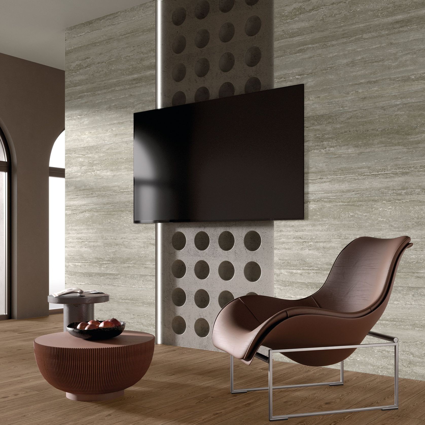 Travertino Vein Cut by MGM | European Porcelain gallery detail image