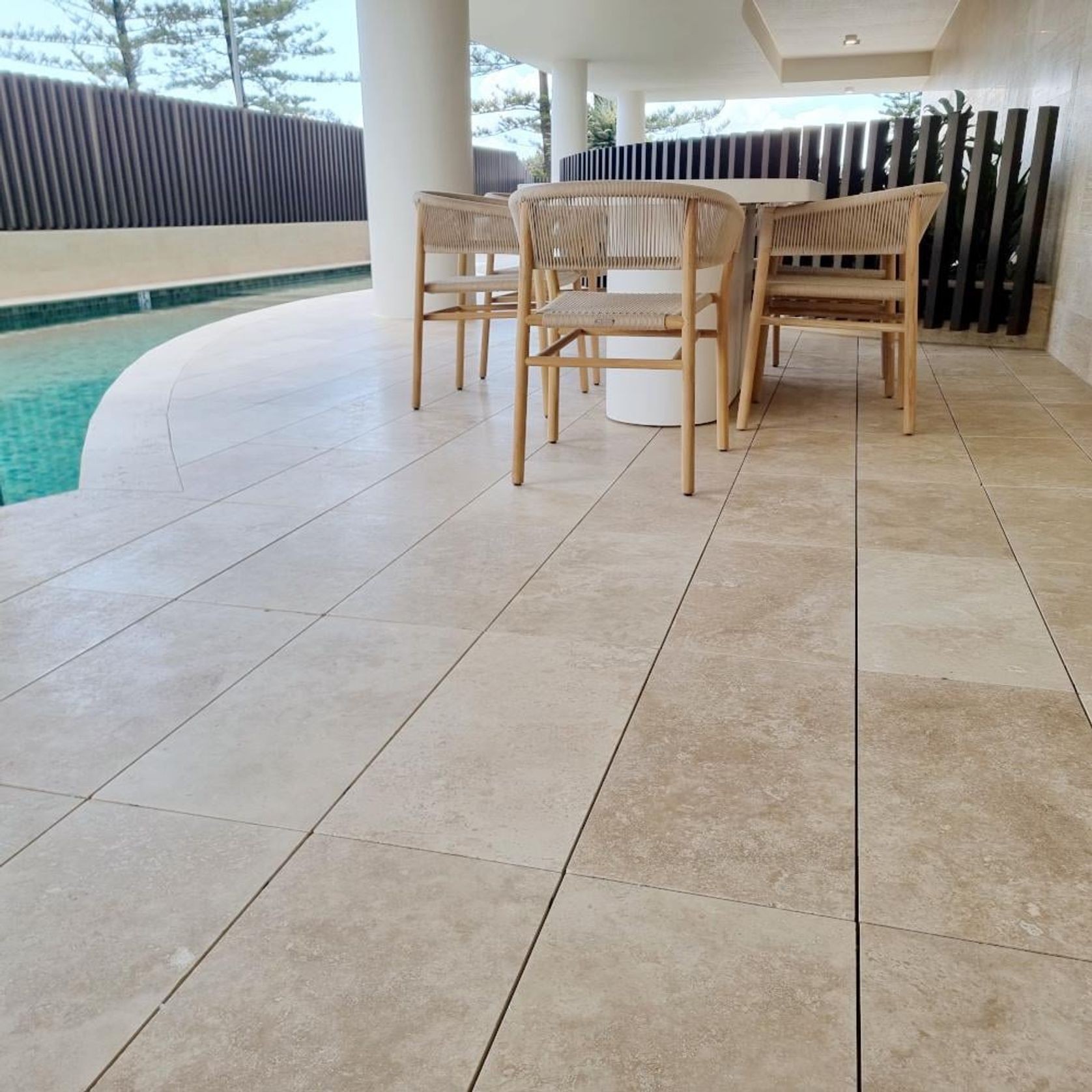 12mm Classic Linen Travertine Tiles - Honed & Filled gallery detail image